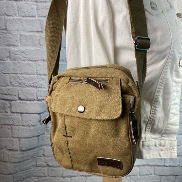 Harwish New in the Bag Canvas Utility Adjustable Crossbody - Picture 2 of 5